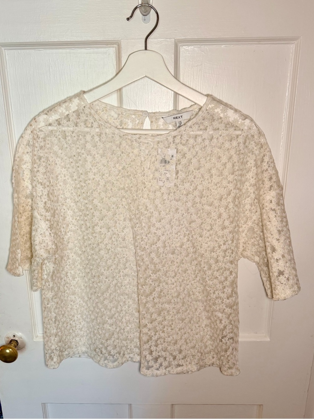 Cream Floral Lace Blouse